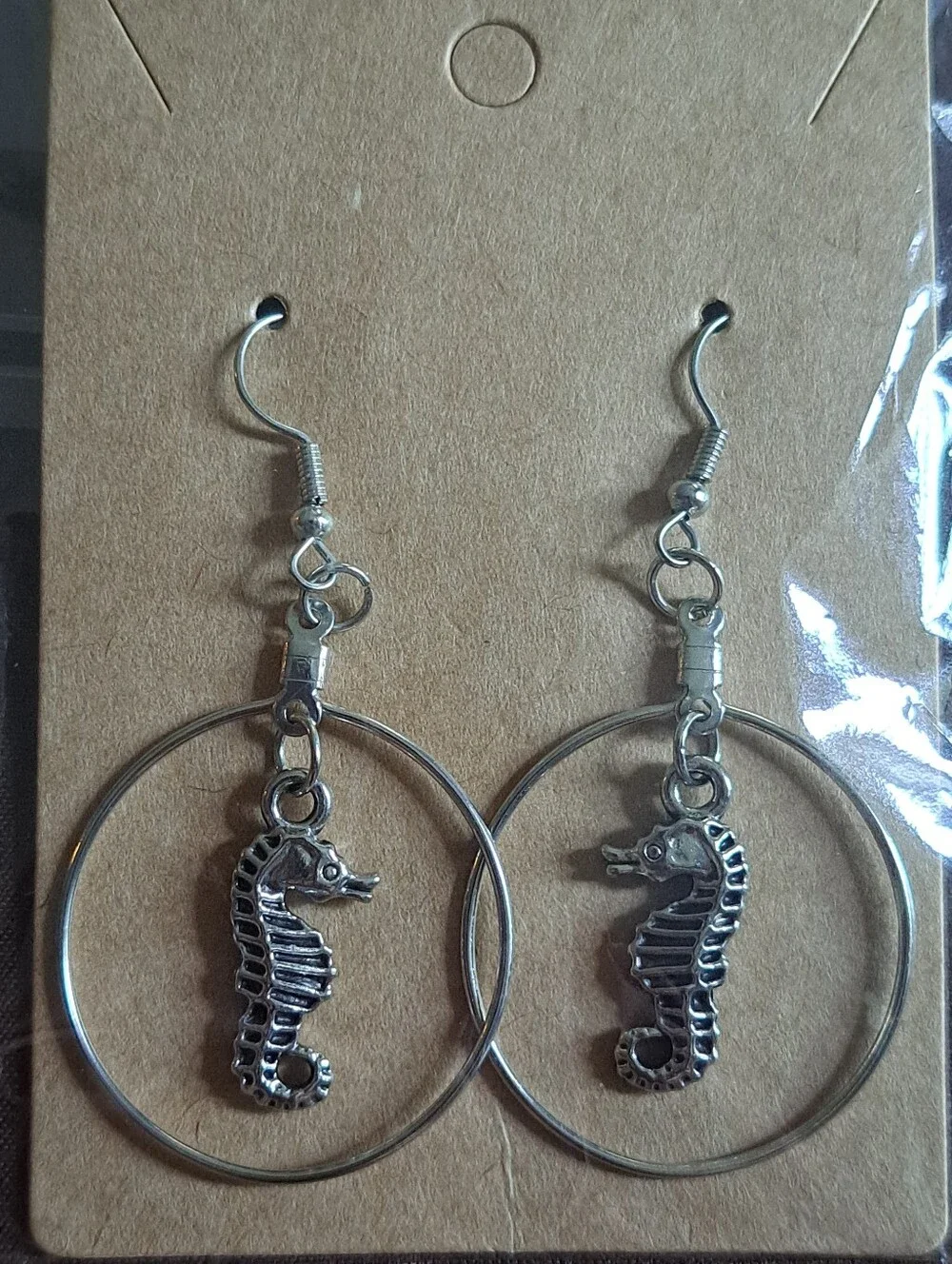 Seahorse Hoop Earrings